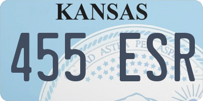 KS license plate 455ESR