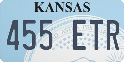 KS license plate 455ETR
