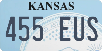 KS license plate 455EUS