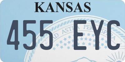KS license plate 455EYC