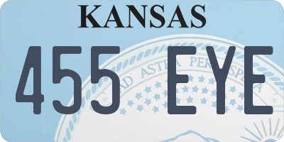 KS license plate 455EYE
