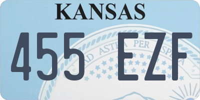 KS license plate 455EZF