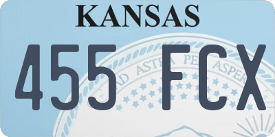 KS license plate 455FCX