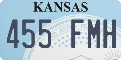 KS license plate 455FMH