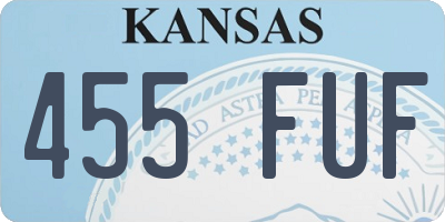 KS license plate 455FUF