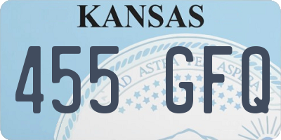 KS license plate 455GFQ