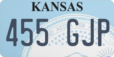 KS license plate 455GJP
