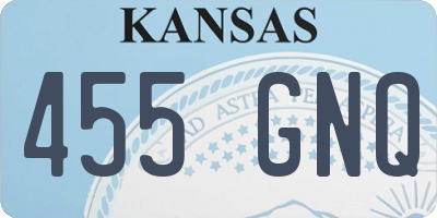 KS license plate 455GNQ