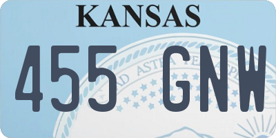 KS license plate 455GNW