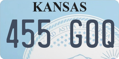 KS license plate 455GOQ