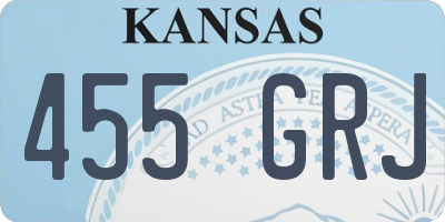 KS license plate 455GRJ