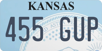 KS license plate 455GUP