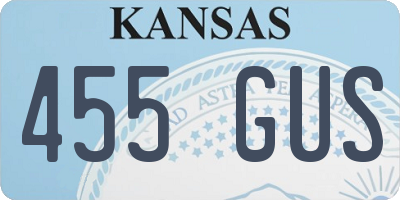 KS license plate 455GUS