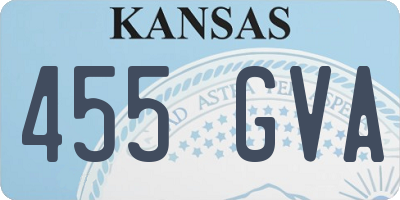 KS license plate 455GVA