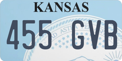 KS license plate 455GVB