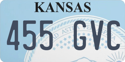 KS license plate 455GVC
