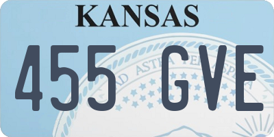KS license plate 455GVE