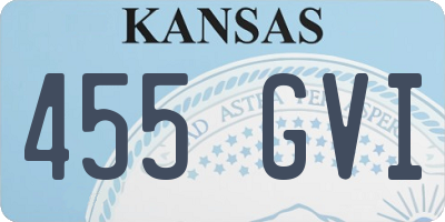 KS license plate 455GVI