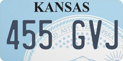 KS license plate 455GVJ