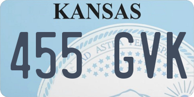 KS license plate 455GVK