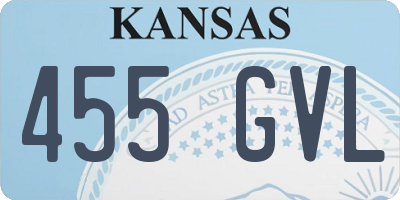 KS license plate 455GVL