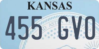 KS license plate 455GVO