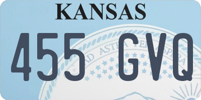 KS license plate 455GVQ