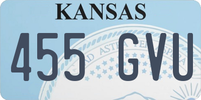 KS license plate 455GVU