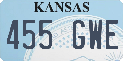 KS license plate 455GWE