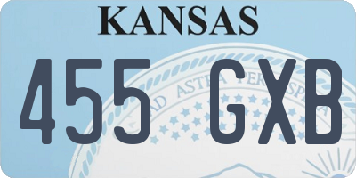 KS license plate 455GXB