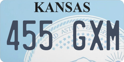 KS license plate 455GXM