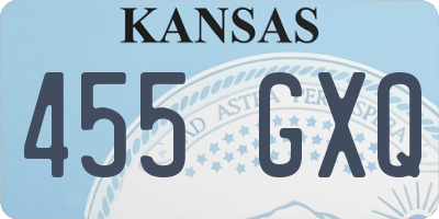KS license plate 455GXQ