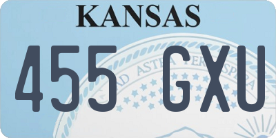 KS license plate 455GXU