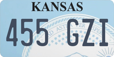 KS license plate 455GZI