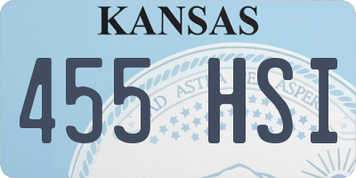 KS license plate 455HSI