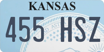 KS license plate 455HSZ