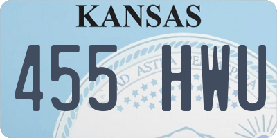 KS license plate 455HWU