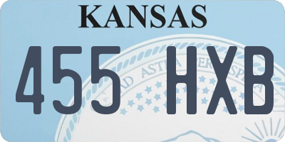 KS license plate 455HXB