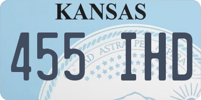KS license plate 455IHD