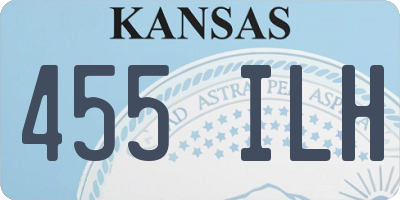 KS license plate 455ILH