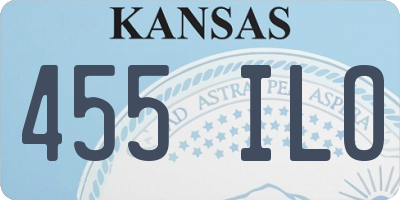 KS license plate 455ILO