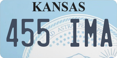 KS license plate 455IMA