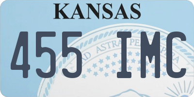 KS license plate 455IMC