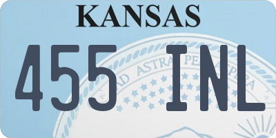 KS license plate 455INL