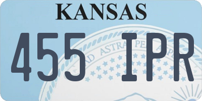 KS license plate 455IPR