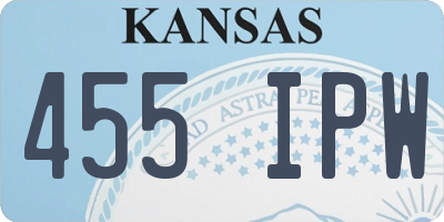 KS license plate 455IPW