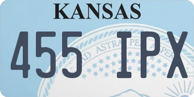 KS license plate 455IPX