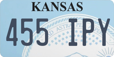 KS license plate 455IPY