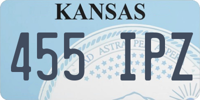 KS license plate 455IPZ