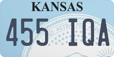 KS license plate 455IQA